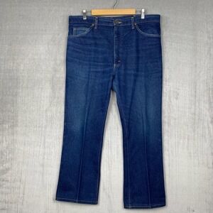 Vtg Lee Jeans Mens 38x29 Blue Denim Made in USA Straight Leg Western Workwear